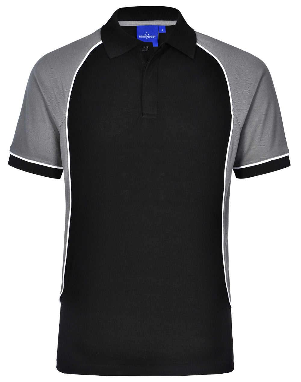 WINNING SPIRIT Men's TrueDry Tri-colour S/S Pique Polo - PS77