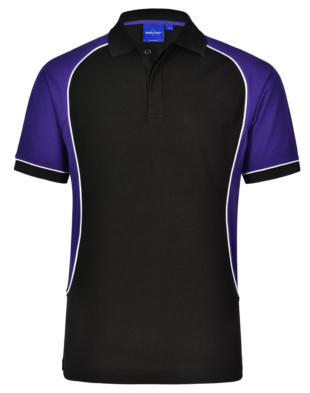 WINNING SPIRIT Men's TrueDry Tri-colour S/S Pique Polo - PS77