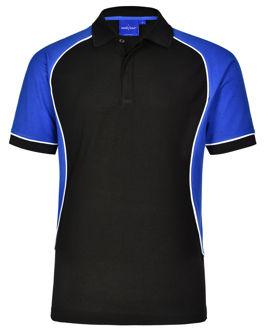 WINNING SPIRIT Men's TrueDry Tri-colour S/S Pique Polo - PS77