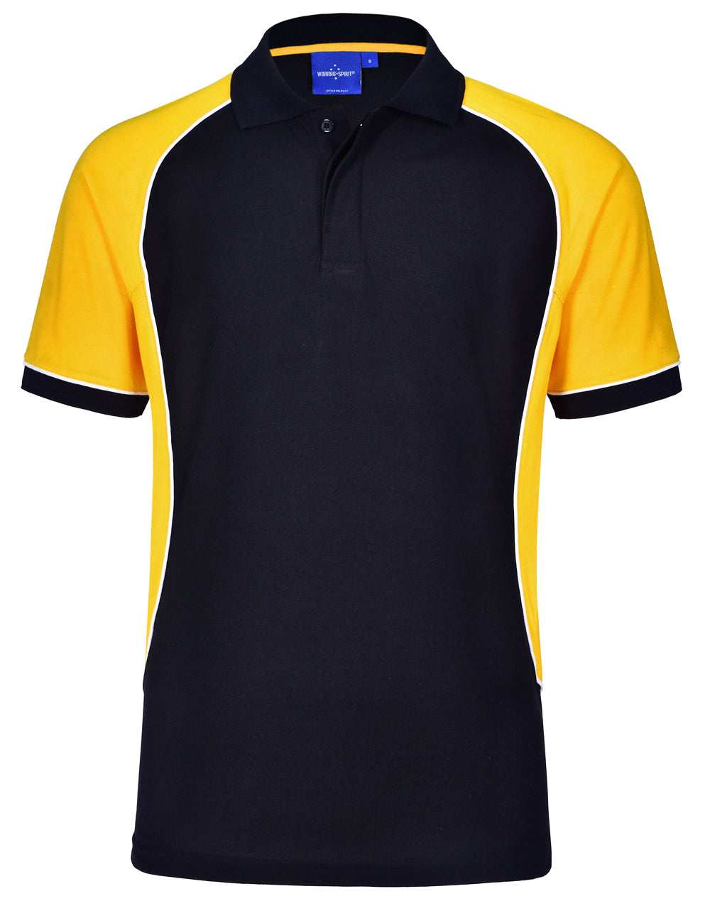 WINNING SPIRIT Men's TrueDry Tri-colour S/S Pique Polo - PS77