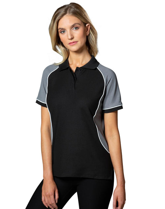 WINNING SPIRIT Ladies' TrueDry Tri-colour S/S Pique Polo - PS78