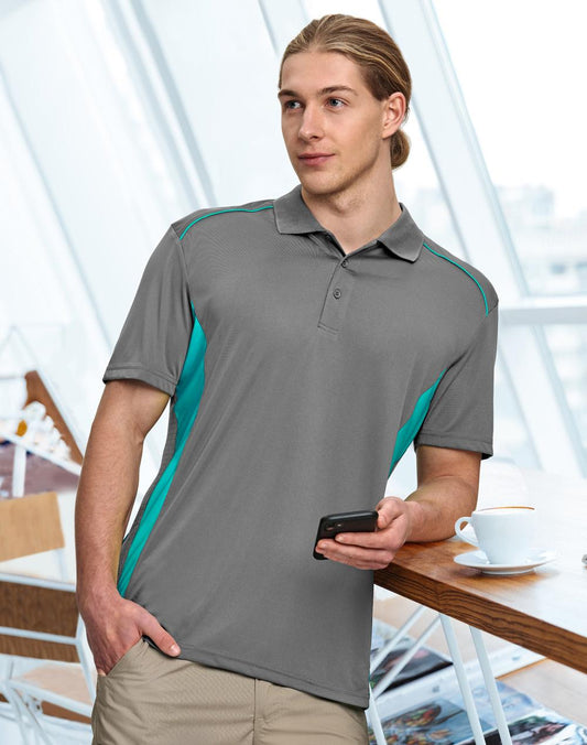 Men's Cooldry S/S Contrast Interlock Polo-1