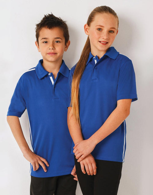 WINNING SPIRIT Kids' Ultra Dry Short Sleeve Contrast Polo - PS83K