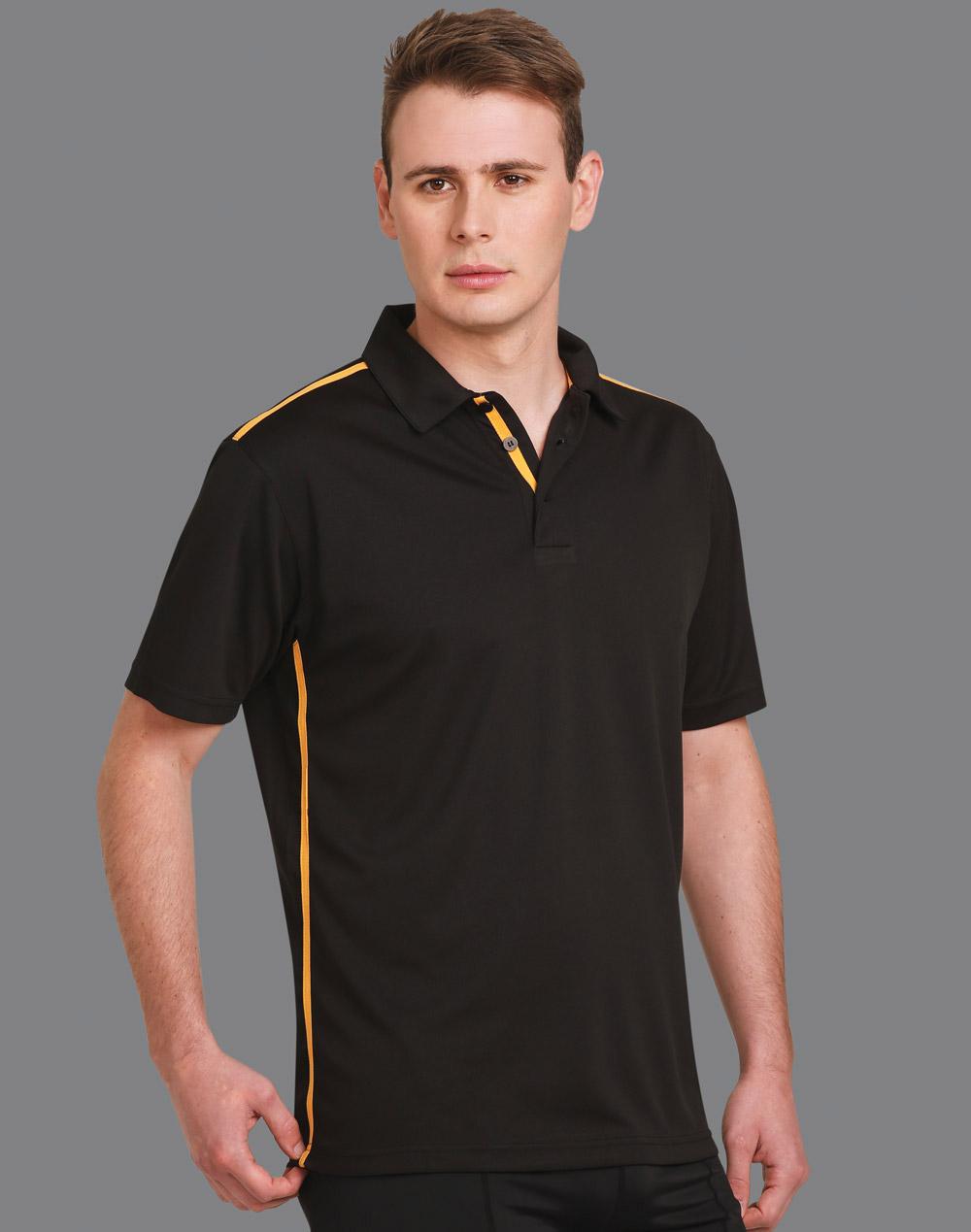 WINNING SPIRIT Men's rapid cool short sleeve contrast polo - PS83
