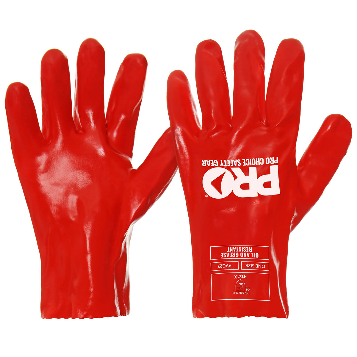 27CM RED PVC GLOVES
