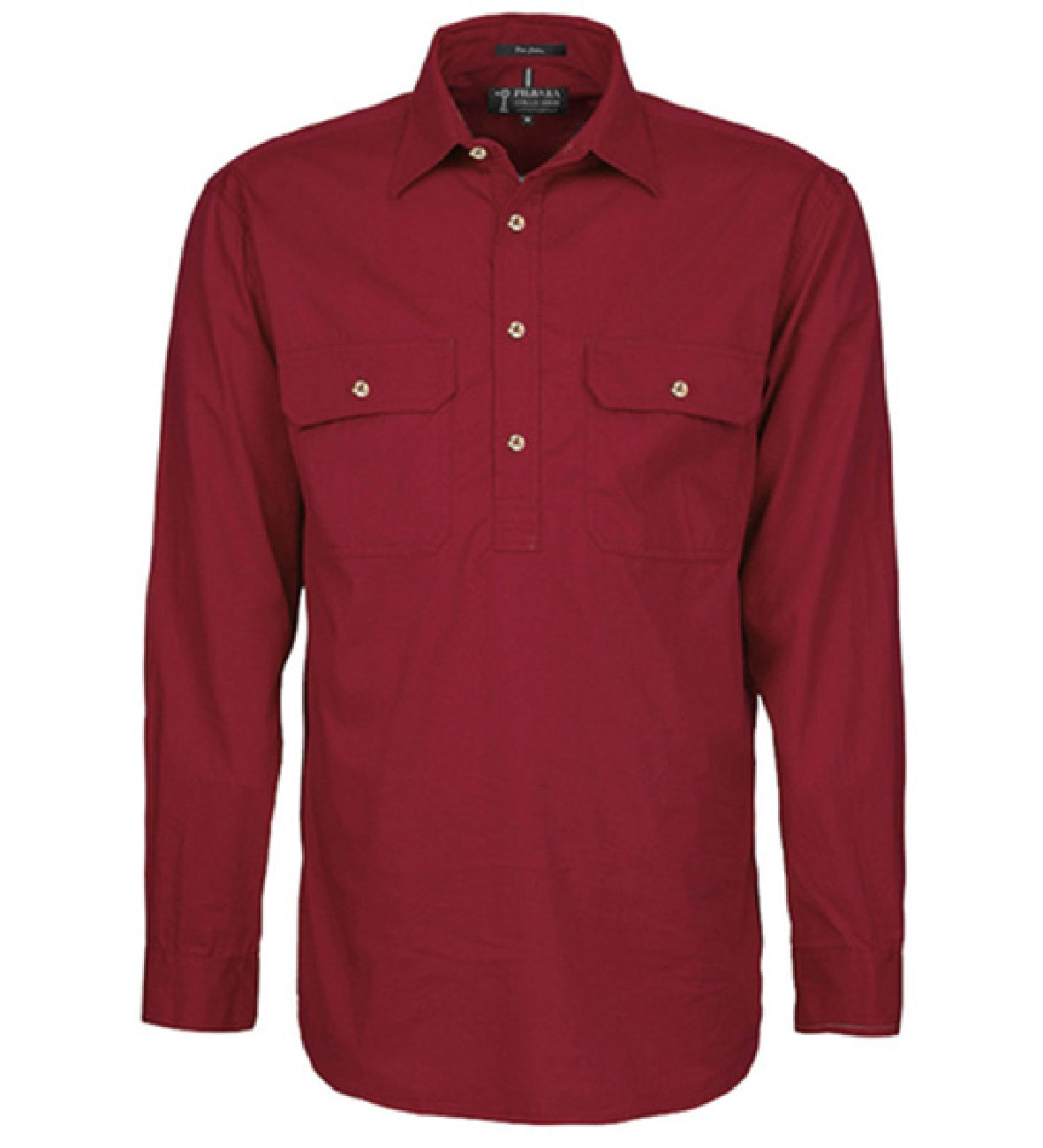 Ritemate Mens Pilbara Closed Front Long Sleeved Shirt - RM200CF