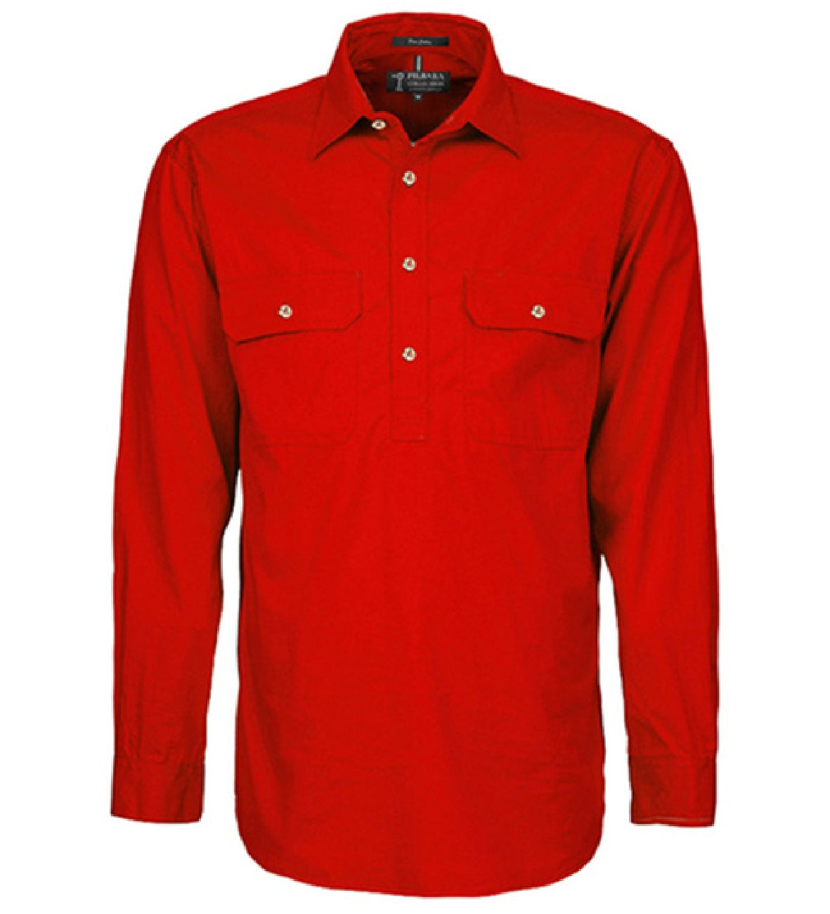 Ritemate Mens Pilbara Closed Front Long Sleeved Shirt - RM200CF
