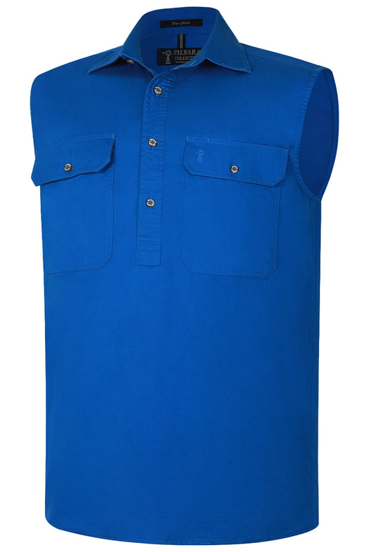 Pilbara Men's Closed Front Sleeveless Shirt - RM700CF