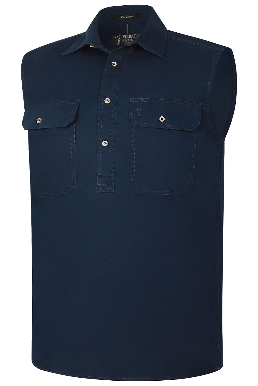 Pilbara Men's Closed Front Sleeveless Shirt - RM700CF