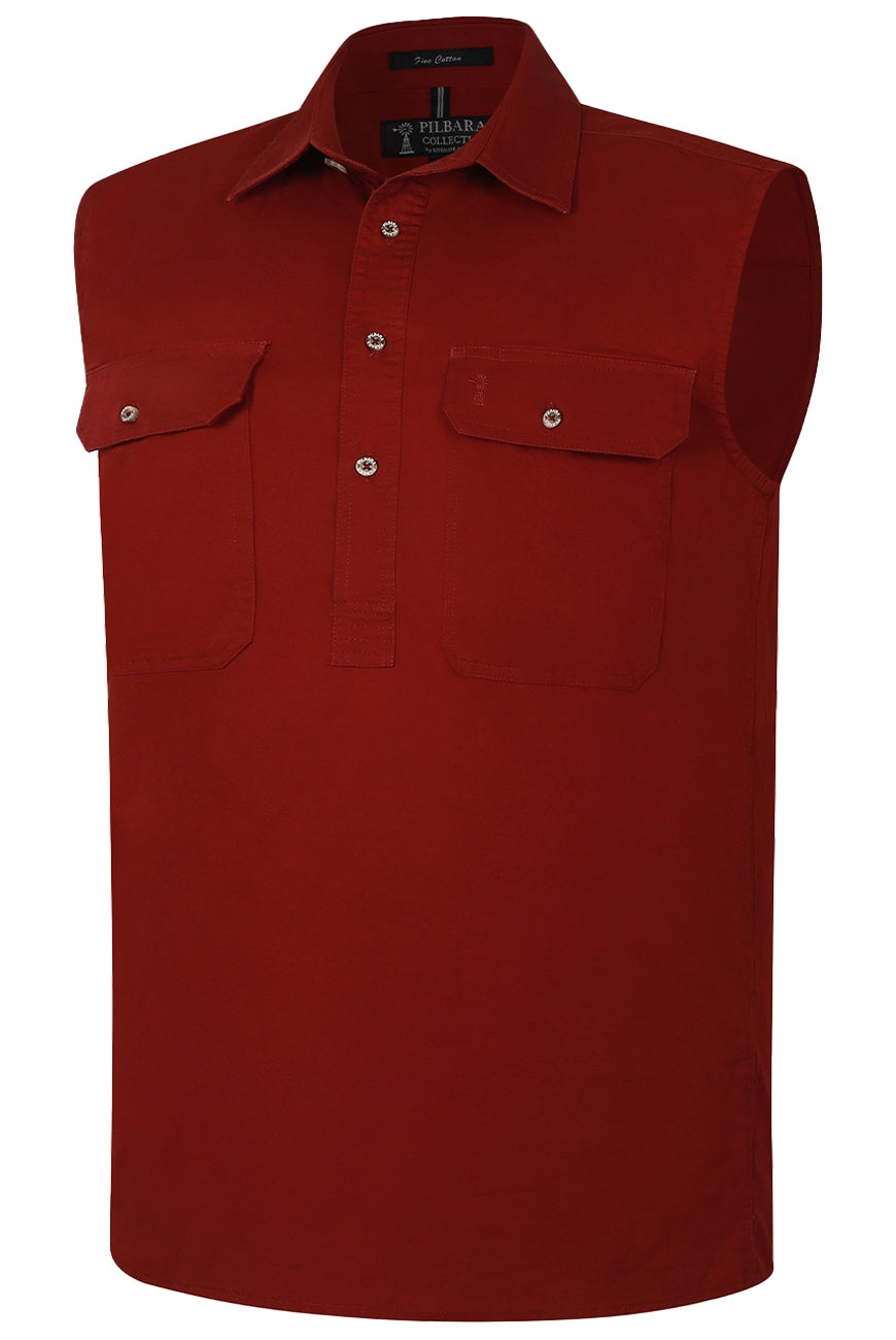 Pilbara Men's Closed Front Sleeveless Shirt - RM700CF