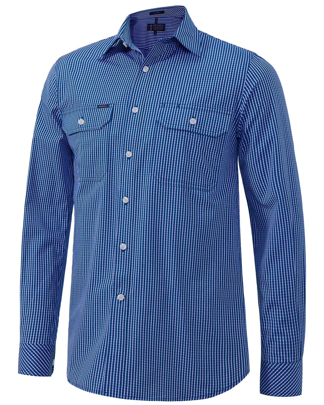 Ritemate Pilbara Men's Long Sleeve shirt, Double Pockets - RMPC009