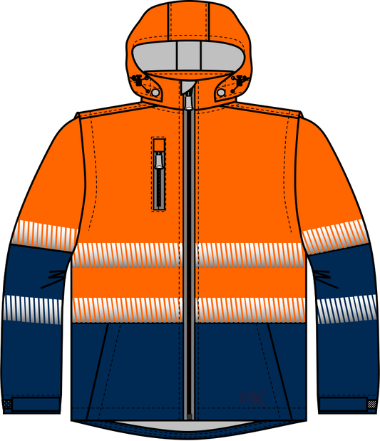 RMX Soft Shell Jacket Two Tone 50MM Reflective Tape - RMX013R