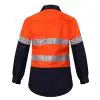 Ritemate Ladies 2 Tone Vented Light Weight Open Front Shirt - RM208V2R-Queensland Workwear Supplies