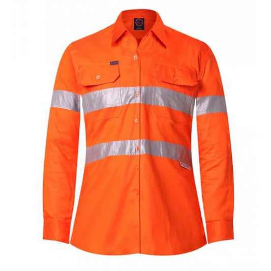 Ritemate Ladies Vented Light Weight Open Front Shirt - RM208V3R-Queensland Workwear Supplies