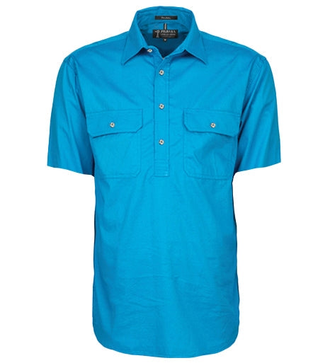 Ritemate Mens Pilbara Closed Front Short Sleeve Shirt - RM200CFS-Queensland Workwear Supplies