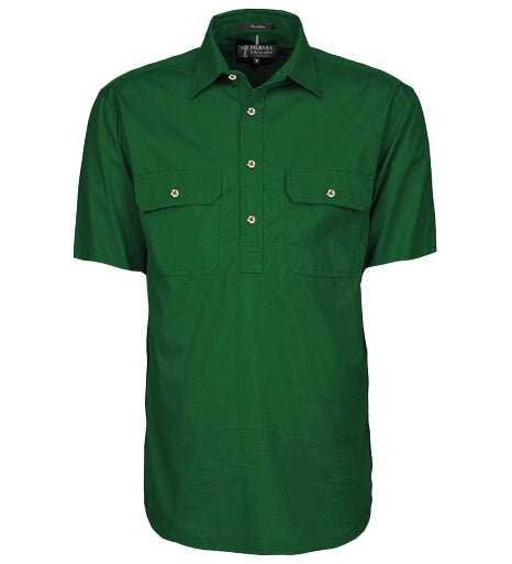 Ritemate Mens Pilbara Closed Front Short Sleeve Shirt - RM200CFS-Queensland Workwear Supplies