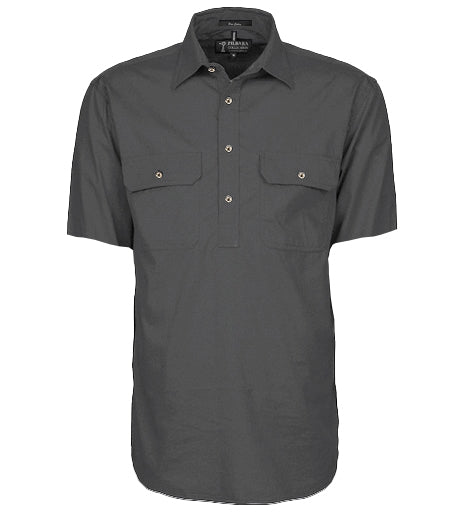 Ritemate Mens Pilbara Closed Front Short Sleeve Shirt - RM200CFS-Queensland Workwear Supplies