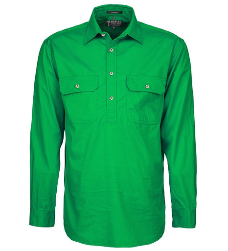 Ritemate Men's Pilbara Heavy Weight Closed Front Long Sleeved Shirt - RM800CF-Queensland Workwear Supplies