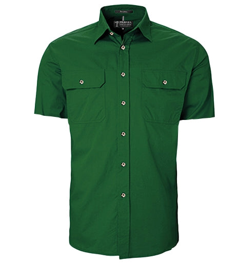 Ritemate Men's Pilbara Open Front Short Sleeved Shirt - RM500BTS-Queensland Workwear Supplies