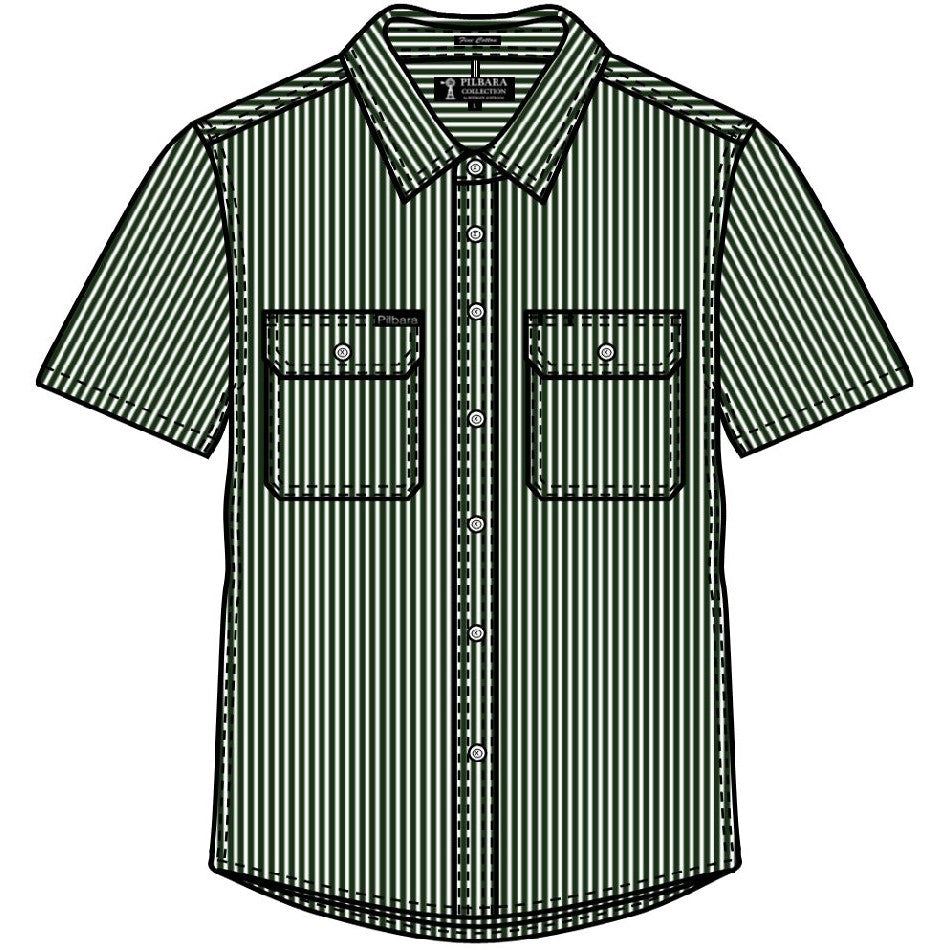 Ritemate Men's Short Sleeved Shirt, Double Pockets - RMPC010S-Queensland Workwear Supplies