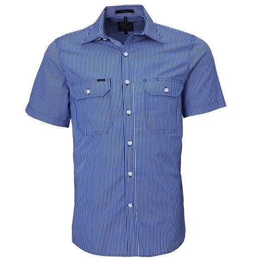 Ritemate Men's Short Sleeved Shirt, Double Pockets - RMPC010S-Queensland Workwear Supplies