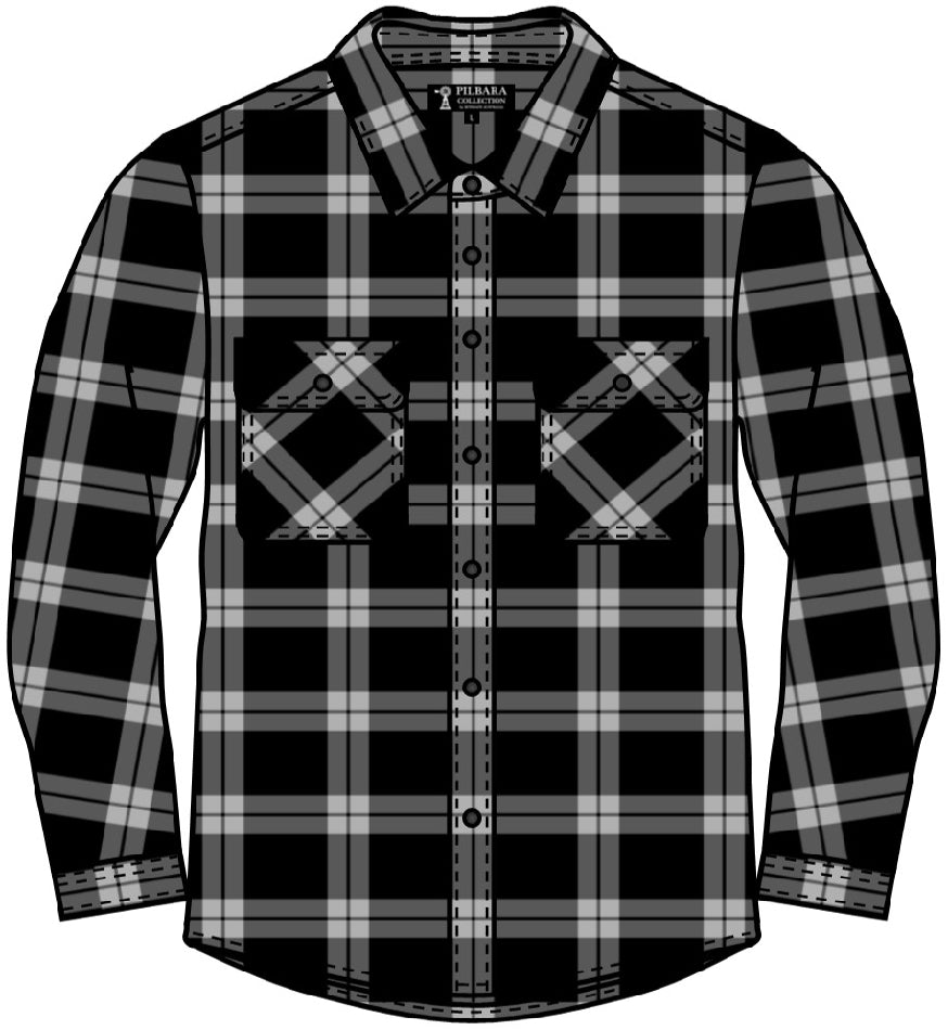Ritemate Open Front Mens Flannelette Shirt - RM123SOF-Queensland Workwear Supplies