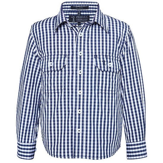 Ritemate Pilbara Kids Long Sleeve Shirt - RMPC001-Queensland Workwear Supplies