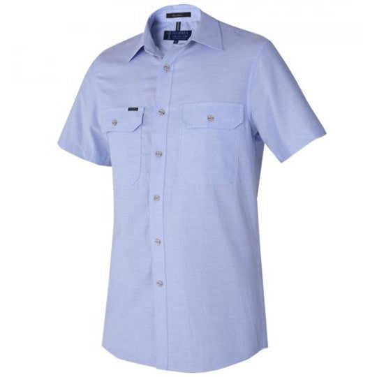 Ritemate Pilbara Men's Chambray S/S Shirt - RMPC007S-Queensland Workwear Supplies