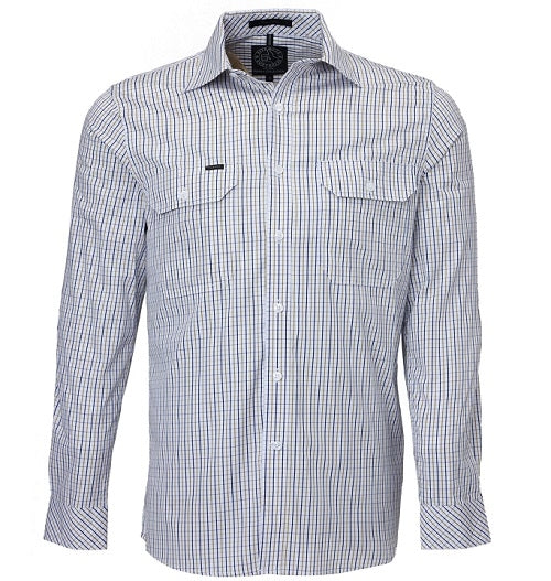 Ritemate Pilbara Men's Long Sleeve shirt, Double Pockets - RMPC011-Queensland Workwear Supplies