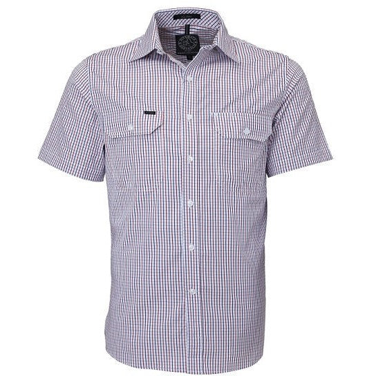 Ritemate Pilbara Men's S/S Shirt, Double Pockets - RMPC011S-Queensland Workwear Supplies