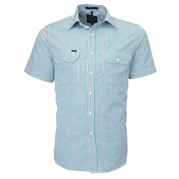 Ritemate Pilbara Men's S/S Shirt, Double Pockets - RMPC011S-Queensland Workwear Supplies