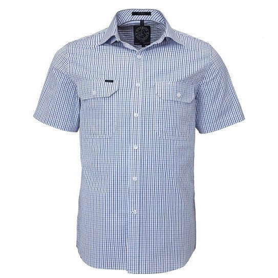 Ritemate Pilbara Men's S/S Shirt, Double Pockets - RMPC011S-Queensland Workwear Supplies