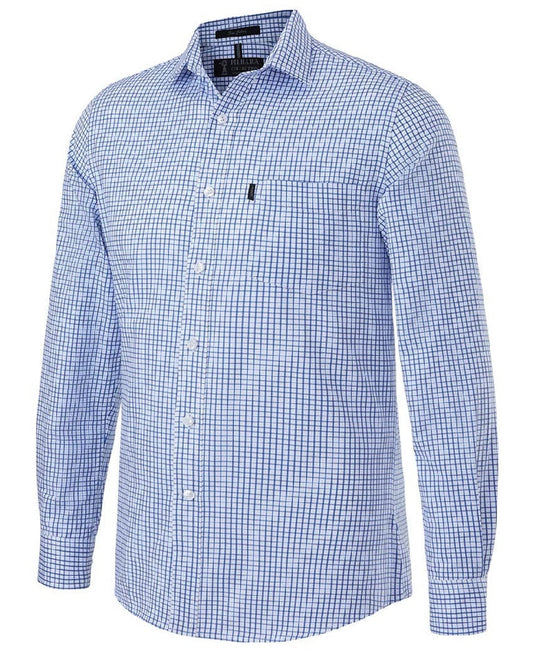 Ritemate Pilbara Men's Y/D Check, Single Pocket, Long Sleeve Shirt - RMPC114-Queensland Workwear Supplies
