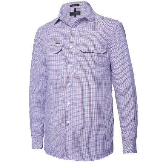 Ritemate Pilbara Mens Yarn Dyed, Check, Dual Pocket, Long Sleeve Shirt - RMPC062-Queensland Workwear Supplies