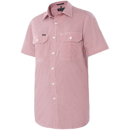 Ritemate Pilbara Mens Yarn Dyed, Check, Dual Pocket, Short Sleeve Shirt - RMPC063S-Queensland Workwear Supplies