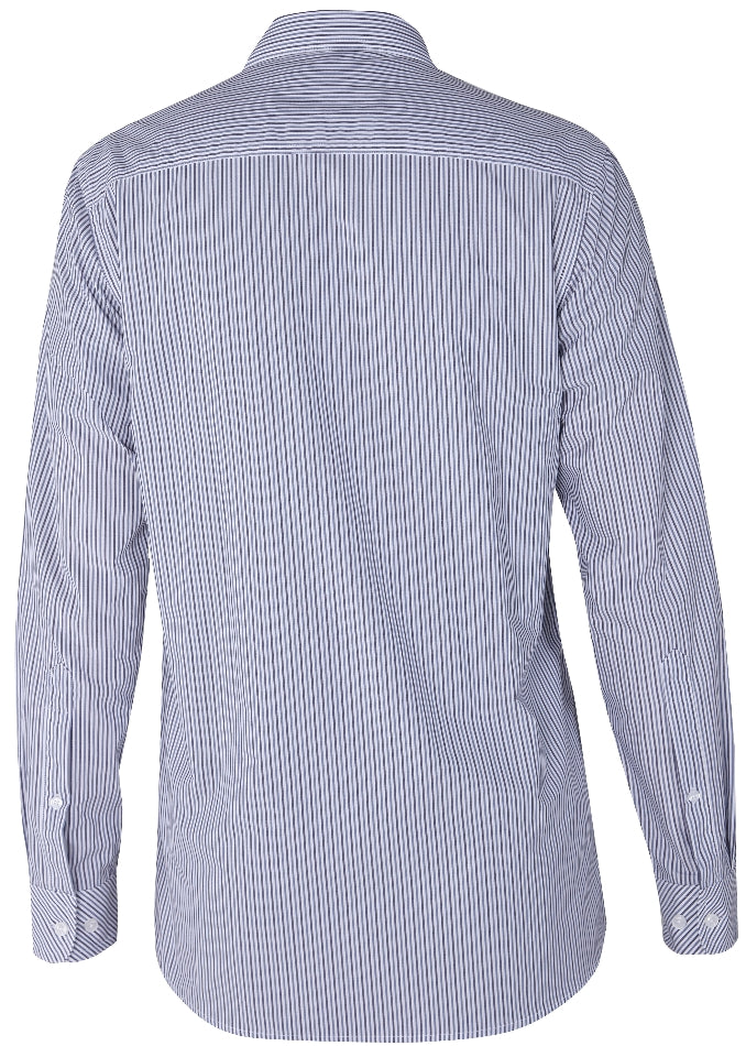 Ritemate Pilbara Mens Yarn Dyed, Stripe, Dual Pocket, Long Sleeve Shirt - RMPC058-Queensland Workwear Supplies