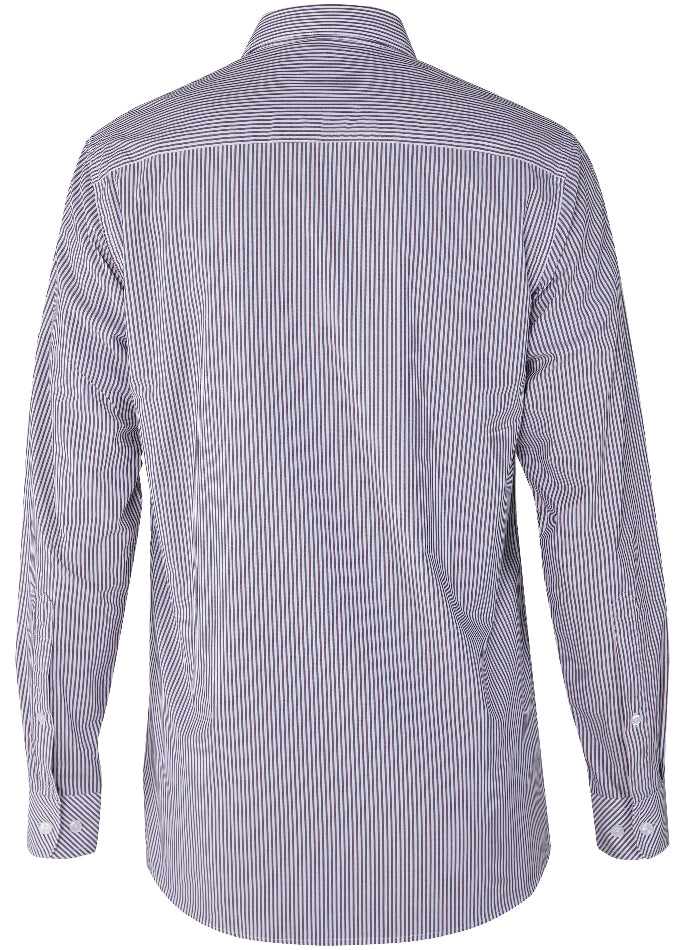 Ritemate Pilbara Mens Yarn Dyed, Stripe, Dual Pocket, Long Sleeve Shirt - RMPC058-Queensland Workwear Supplies