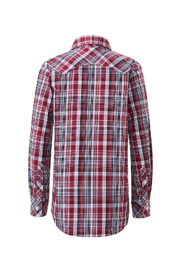 Ritemate Pilbara Western Children's Snap Button Long Sleeve Shirt - RMPW010-Queensland Workwear Supplies