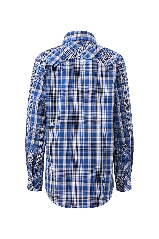 Ritemate Pilbara Western Children's Snap Button Long Sleeve Shirt - RMPW010-Queensland Workwear Supplies