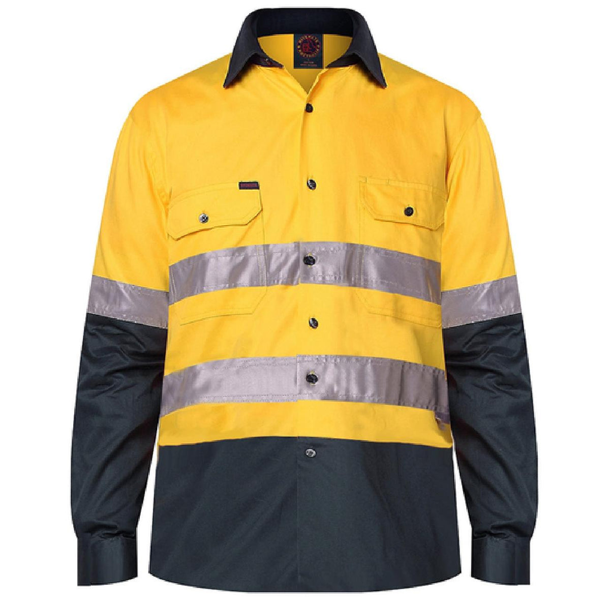 2 Tone Open Front Shirt L/S 50MM Reflective Tape