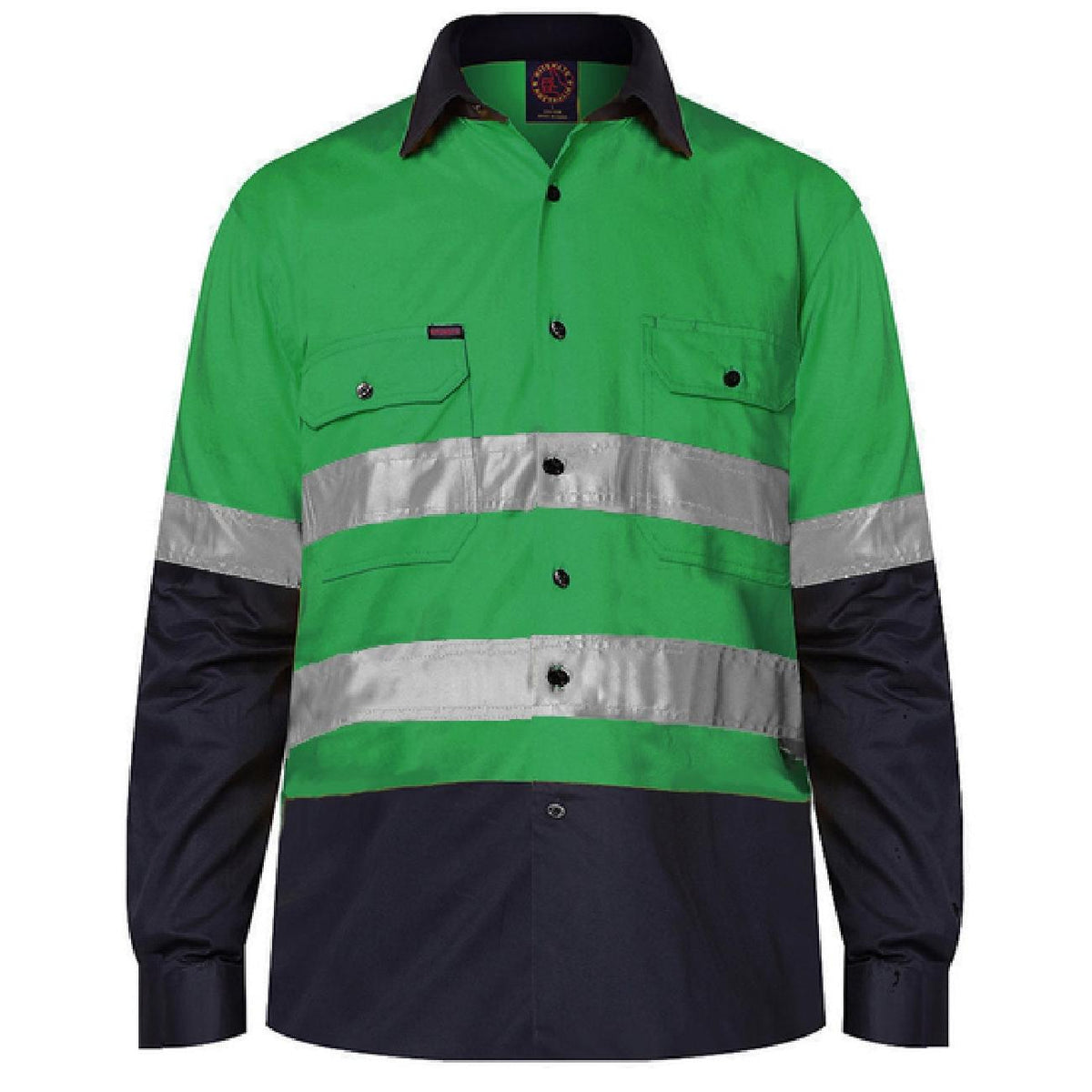 2 Tone Open Front Shirt L/S 50MM Reflective Tape