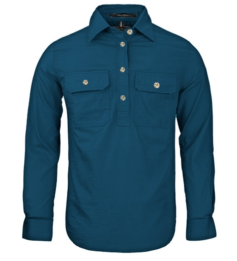 Ritemate Women's Pilbara Closed Front Long Sleeve Shirt - RM300CF-Queensland Workwear Supplies