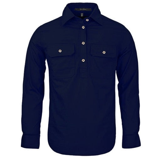 Ritemate Women's Pilbara Closed Front Long Sleeve Shirt - RM300CF-Queensland Workwear Supplies