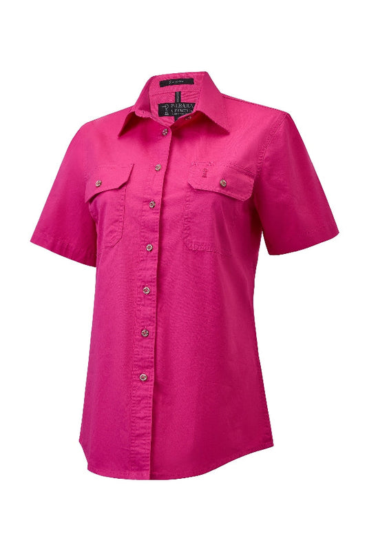 Ritemate Women's Pilbara Open Front Short Sleeve Shirt - RM600BTS-Queensland Workwear Supplies