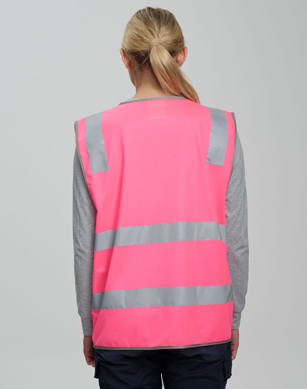 AIW Hi Vis Safety Zip Vest With ID & Utility Pockets - SW04
