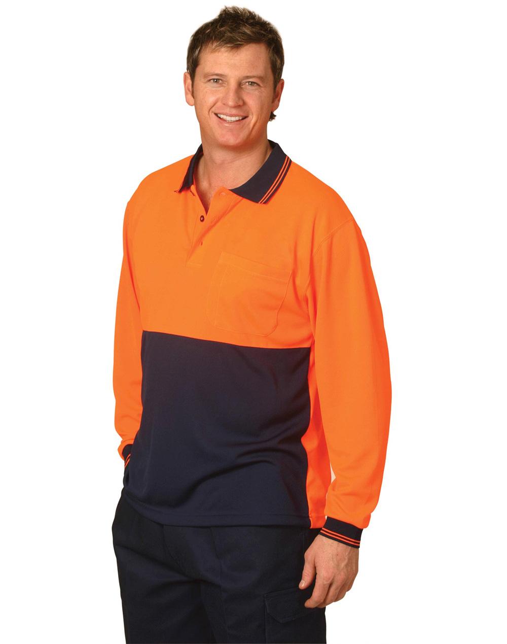 AIW Hi-Vis cooldry safety polo L/S - SW05CD