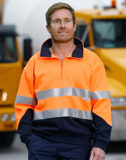 AIW Hi-Vis L/S Fleecy Collar Sweater 3M Tapes - SW14