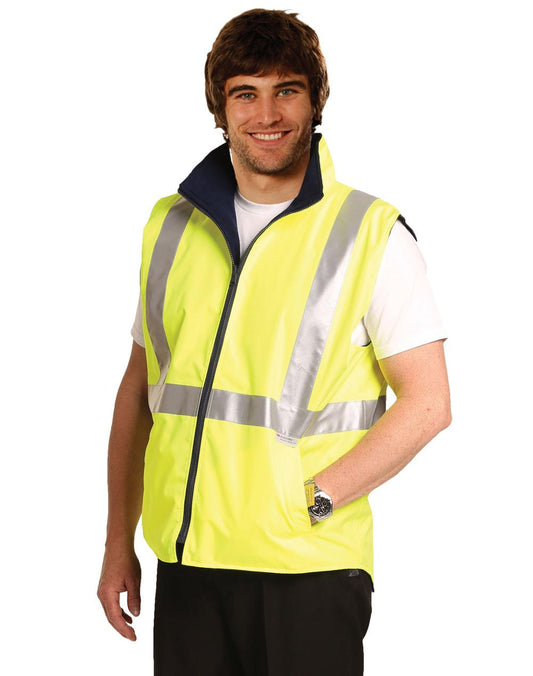 AIW Hi-Vis Reversible Safety Vest With Hoop Pattern 3M Tapes - SW19A