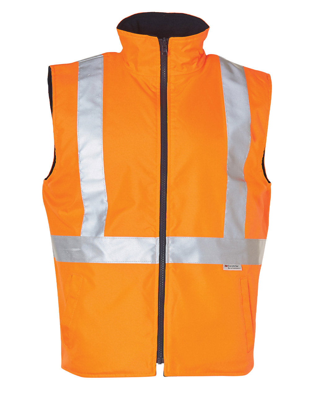 AIW Hi-Vis Reversible Safety Vest With Hoop Pattern 3M Tapes - SW19A
