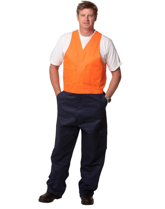 AIW Hi-His Two Tone Men's Cotton Drill Action Back Overall-Regular - SW201